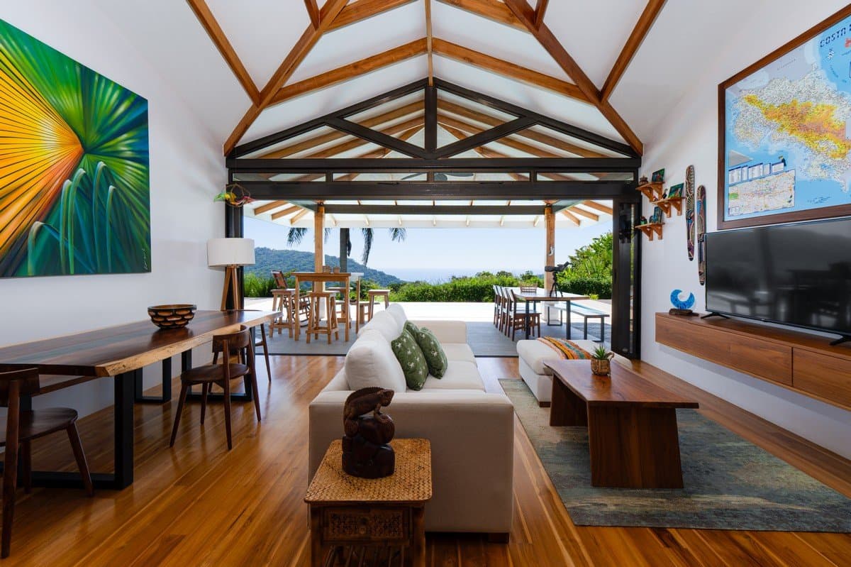 5.67 ACRES – 3 Bedroom Stunning Luxury Home Featuring Sweeping Valley & Ocean Views, Natural Wood Finishes & Sophisticated Design! photo 4