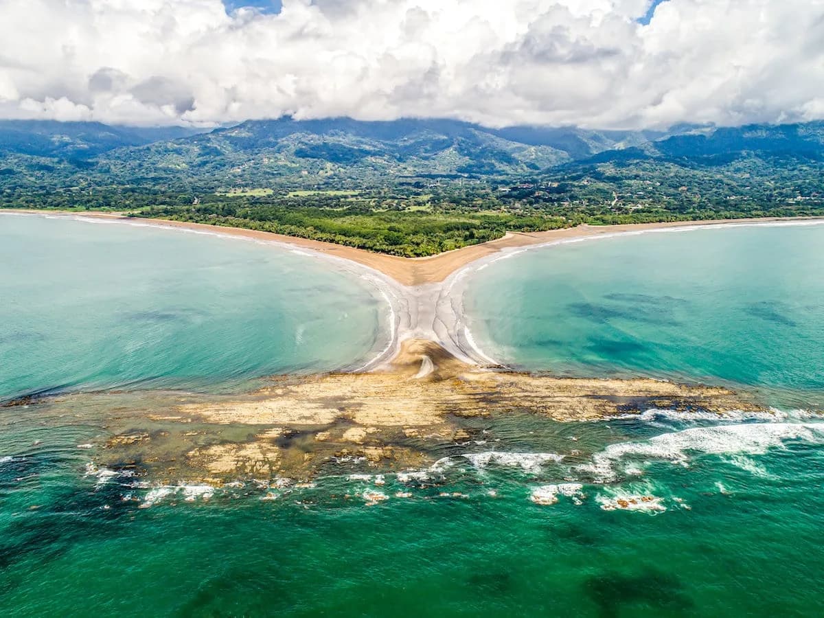Marino Ballena National Park coastline in Uvita, Costa Rica
