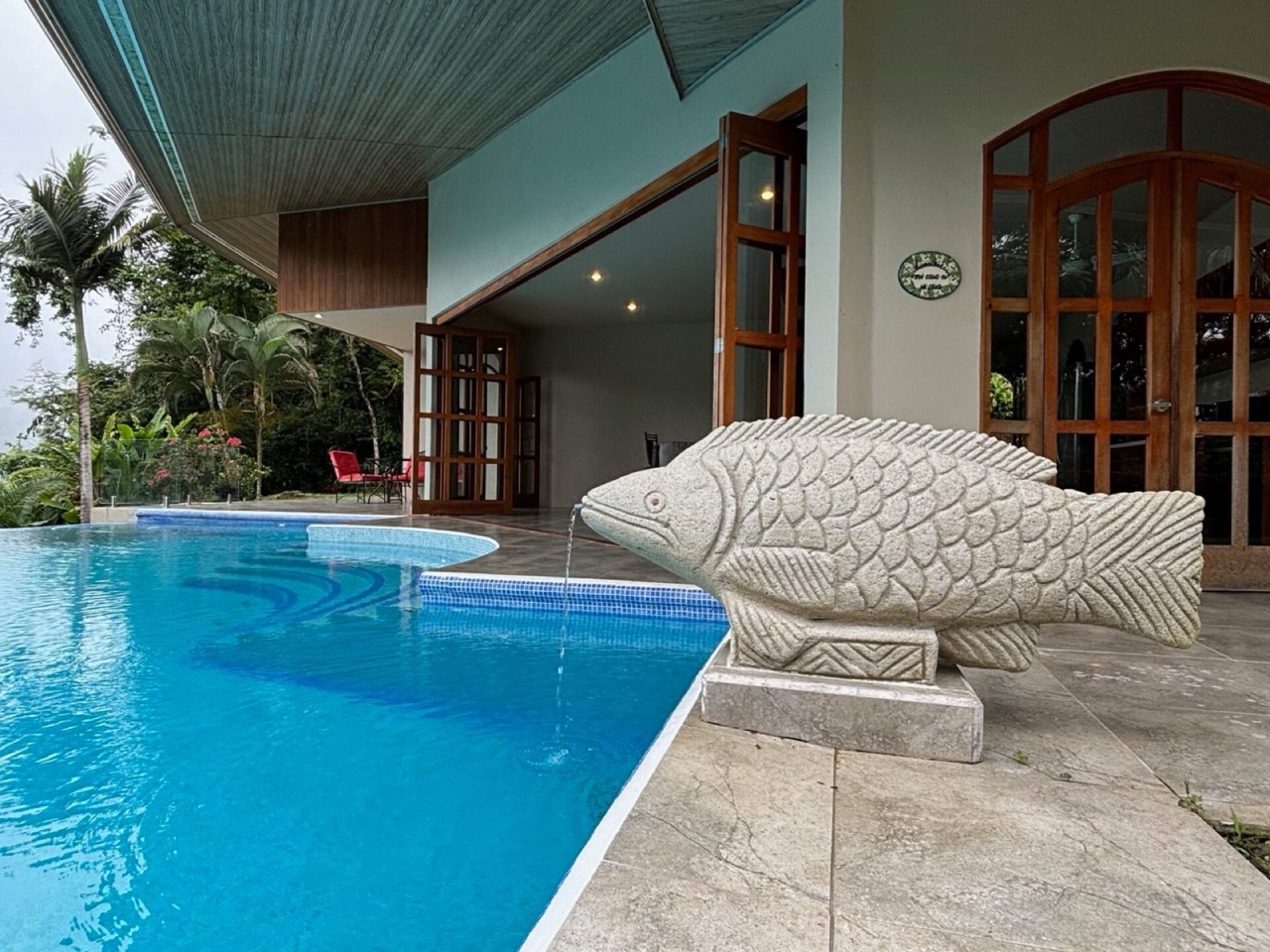 15.18 ACRES 3 Bedroom Riverside Sanctuary Home With Majestic Mountain View Pool Surrounded By Abundant Fruit Trees And Wildlife! in Pérez Zeledón, San José, Costa Rica