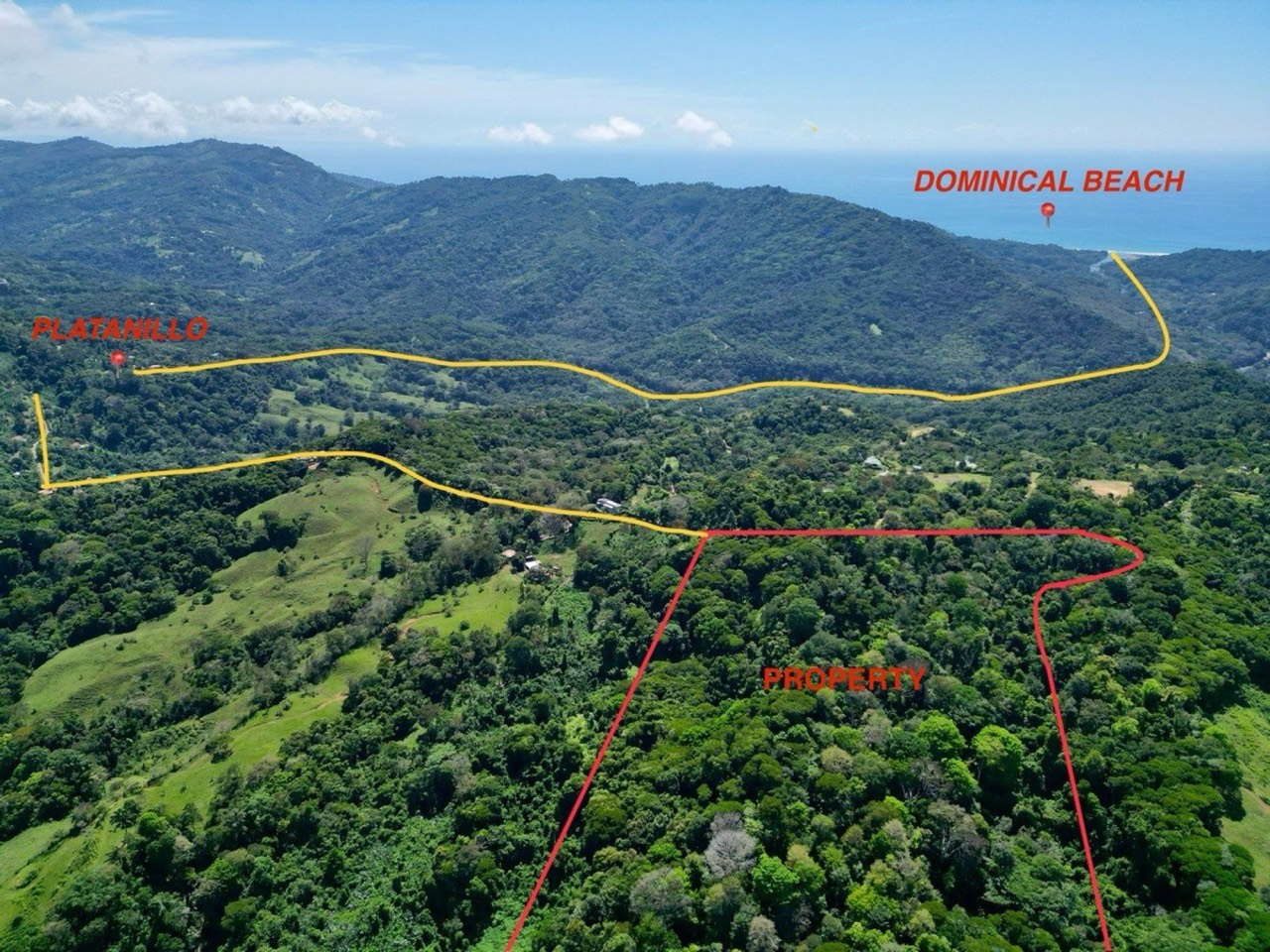 40.7 ACRES Private Forest with Trails & Multiple Building Sites, 20 Minutes from the Beach! in Platanillo, Puntarenas, Costa Rica
