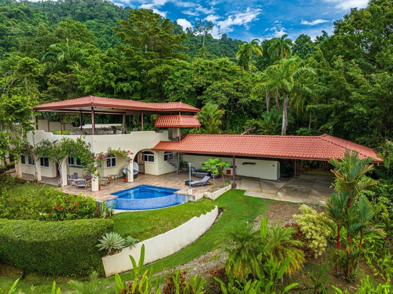 5 ACRES 3 Bedroom Private Ocean View Hilltop Estate, Ultimate Privacy, Surrounded By Jungle! in Dominical, Puntarenas, Costa Rica