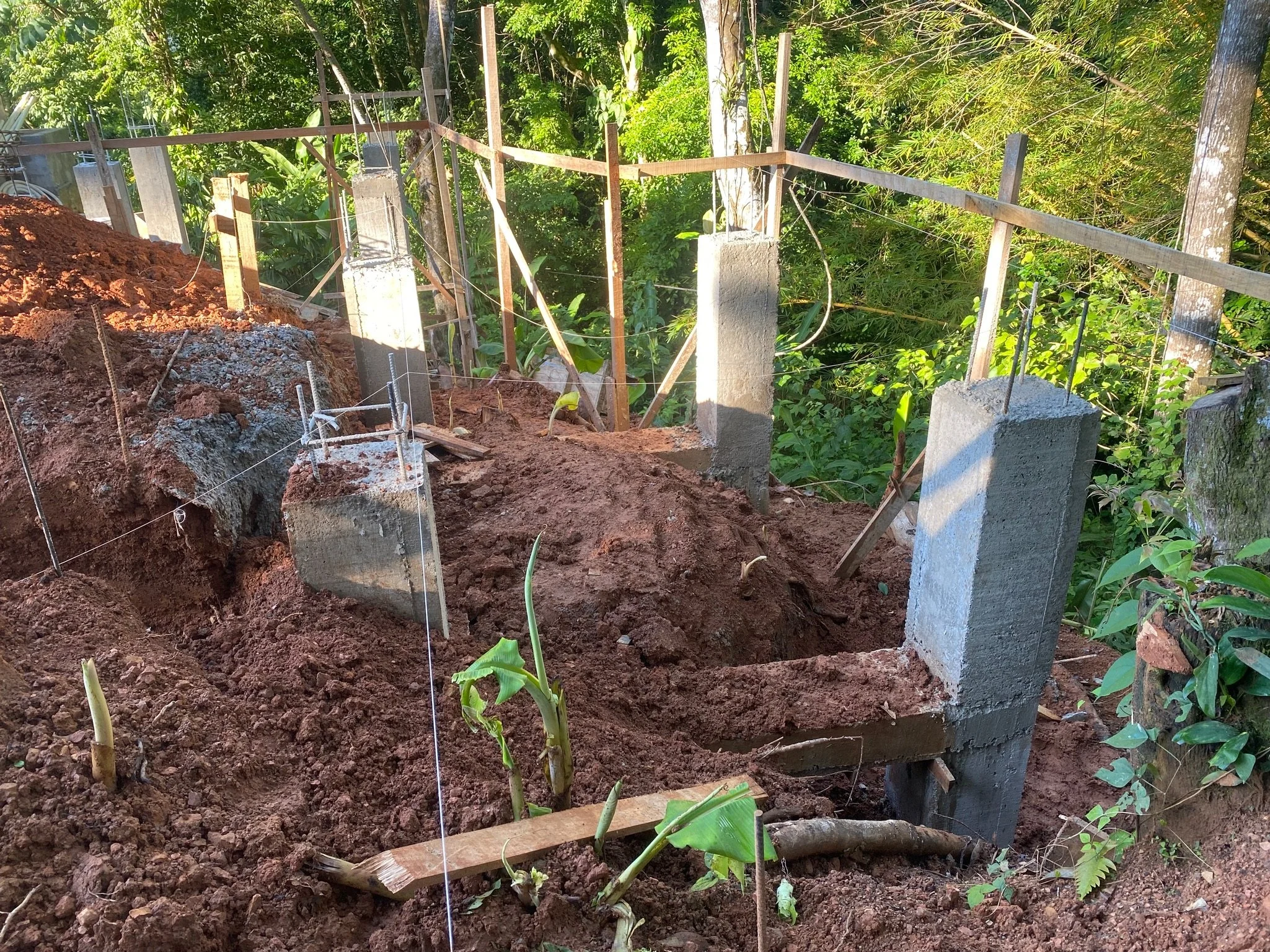 Concrete support columns and mechanical room construction, photo 9